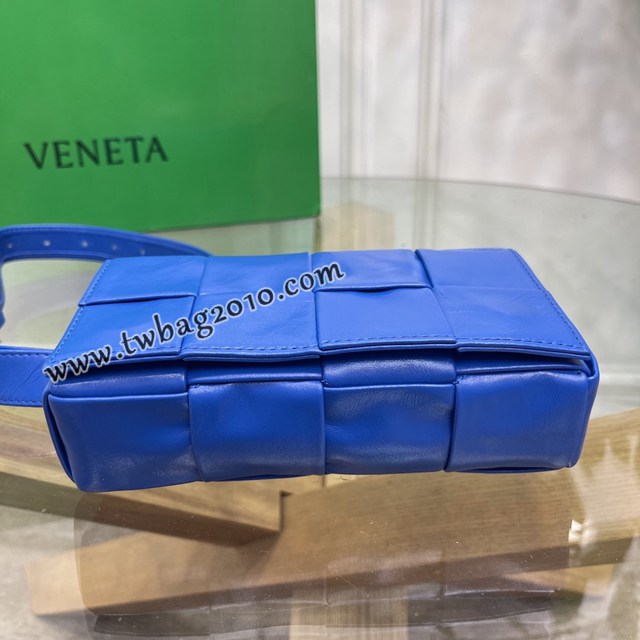 Bottega veneta高端女包 KF0023 寶緹嘉爆款電光藍CASSETTE腰包 BV經典款四格腰包/胸包/斜挎包/單肩包  gxz1394